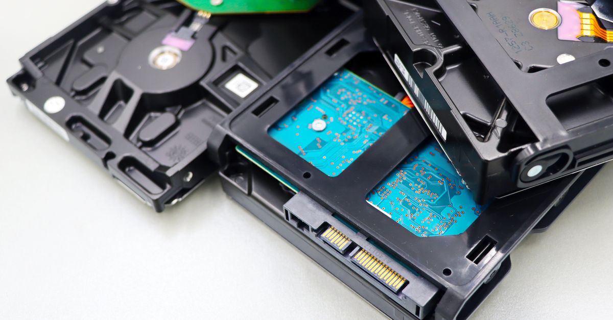 A stack of hard disk drives — photo by Marta Branco on Pexels